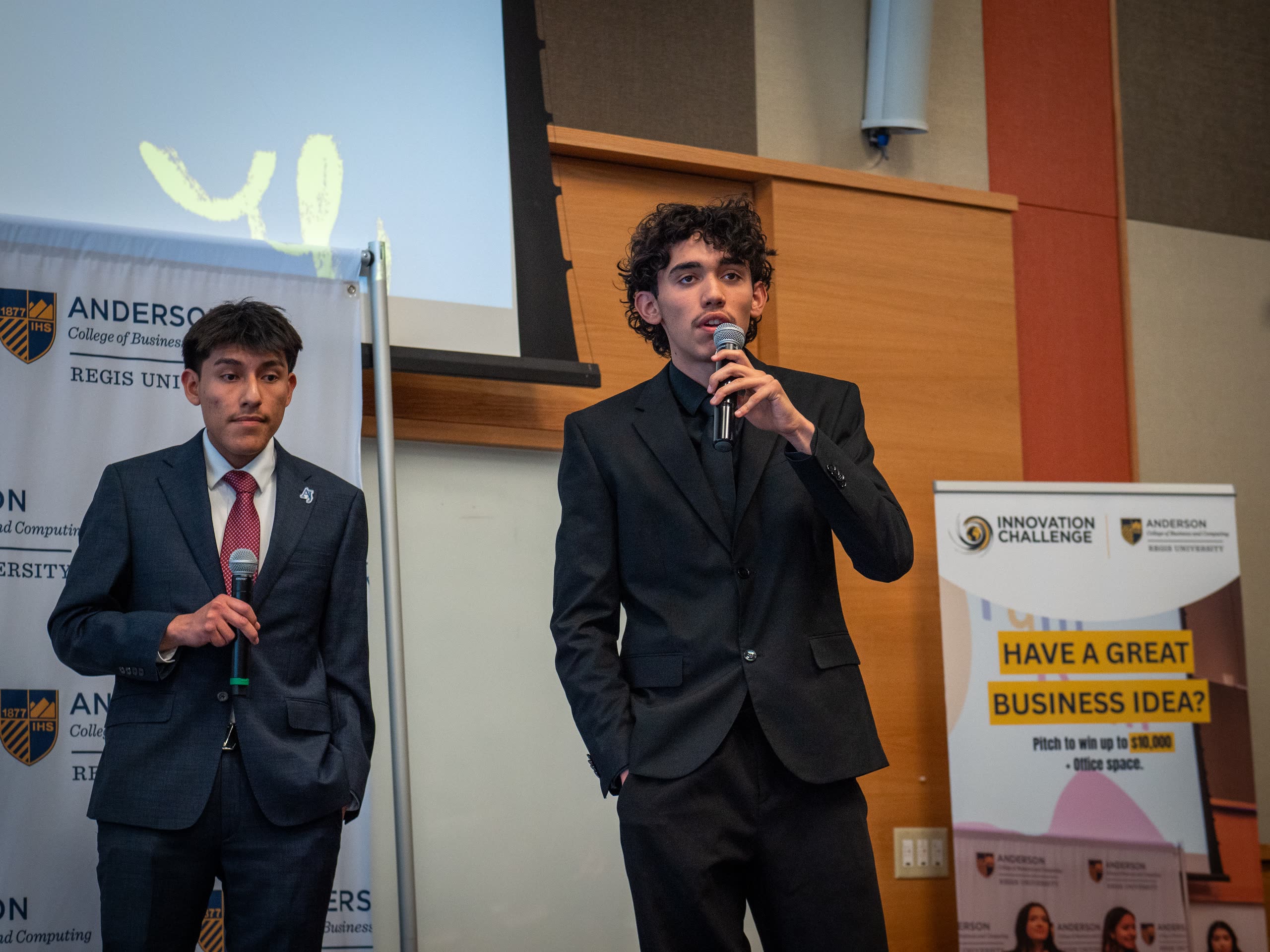 Finalists pitching for the grand prize and office space